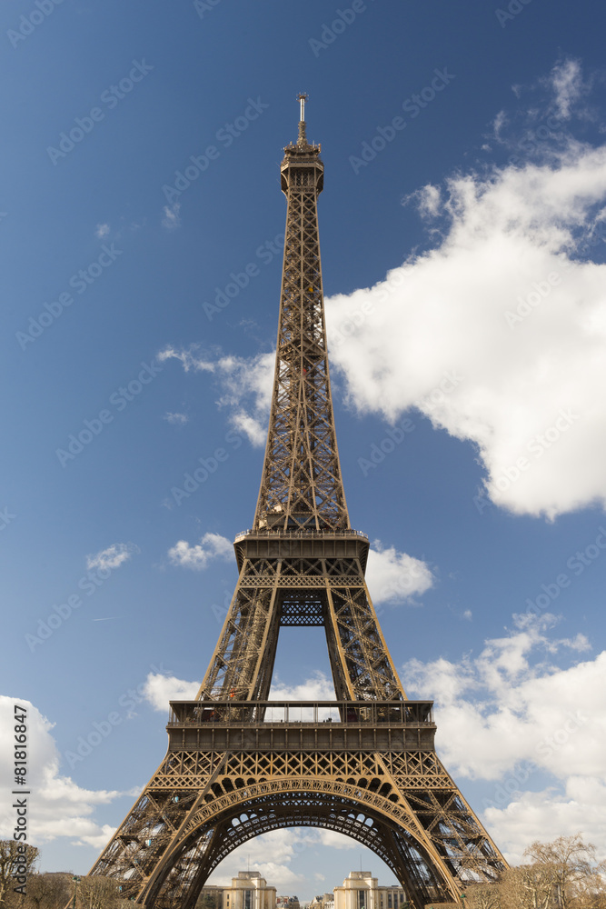 Eiffel Tower, Paris France. One of the world's famous landmark