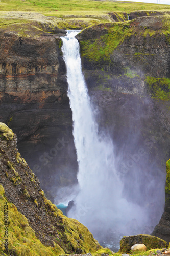 Spectacular waterfall Hayfoss photo