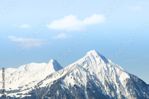 Snow Capped Mountain in Switzerland © somchaij