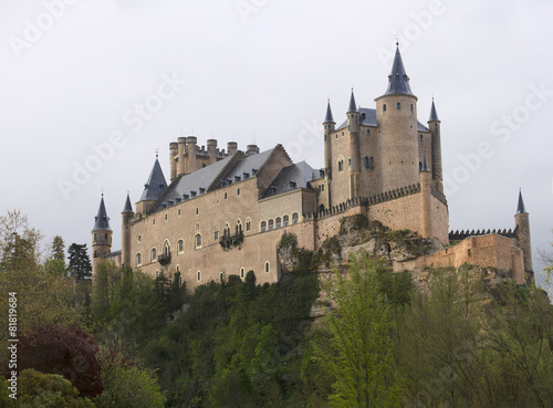 View of Castle Alcazar of Segovia in Castille and Leon  Spain
