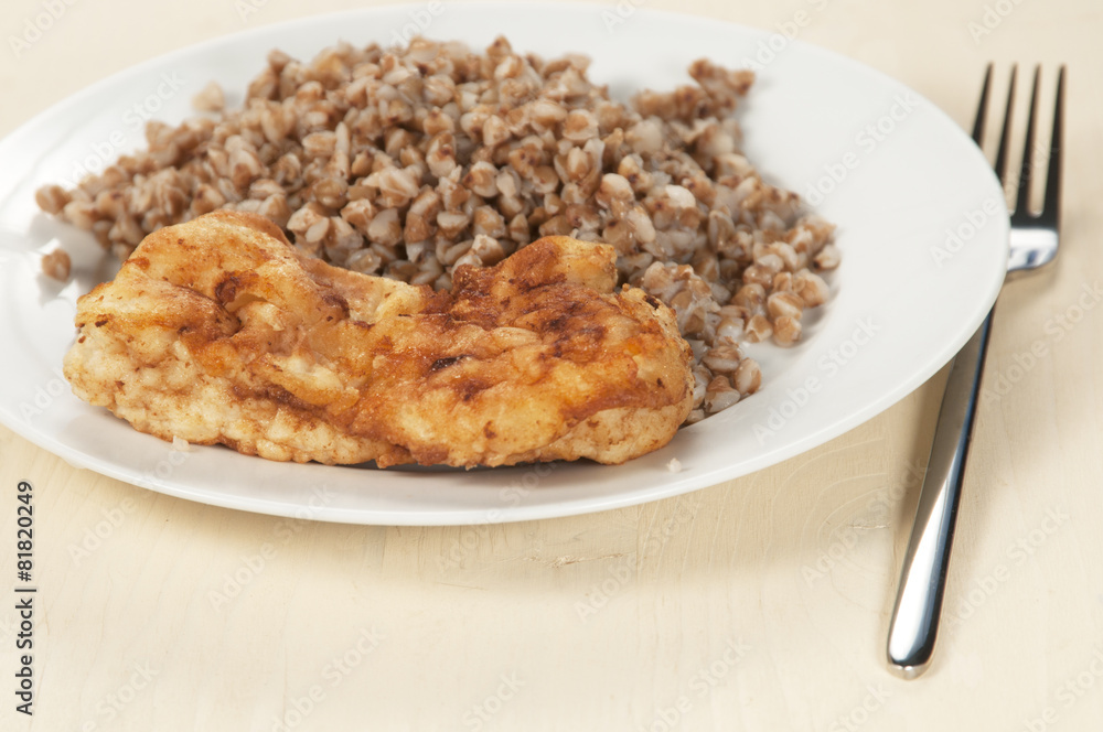 Chicken meat with buckwheat kasha Chicken meat with buckwheat kasha