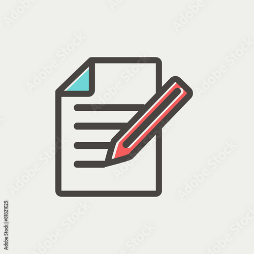 Taking Notes thin line icon