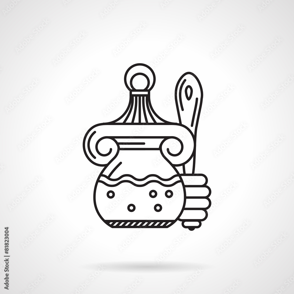 Honey jar black line vector icon Honey jar black line vector icon