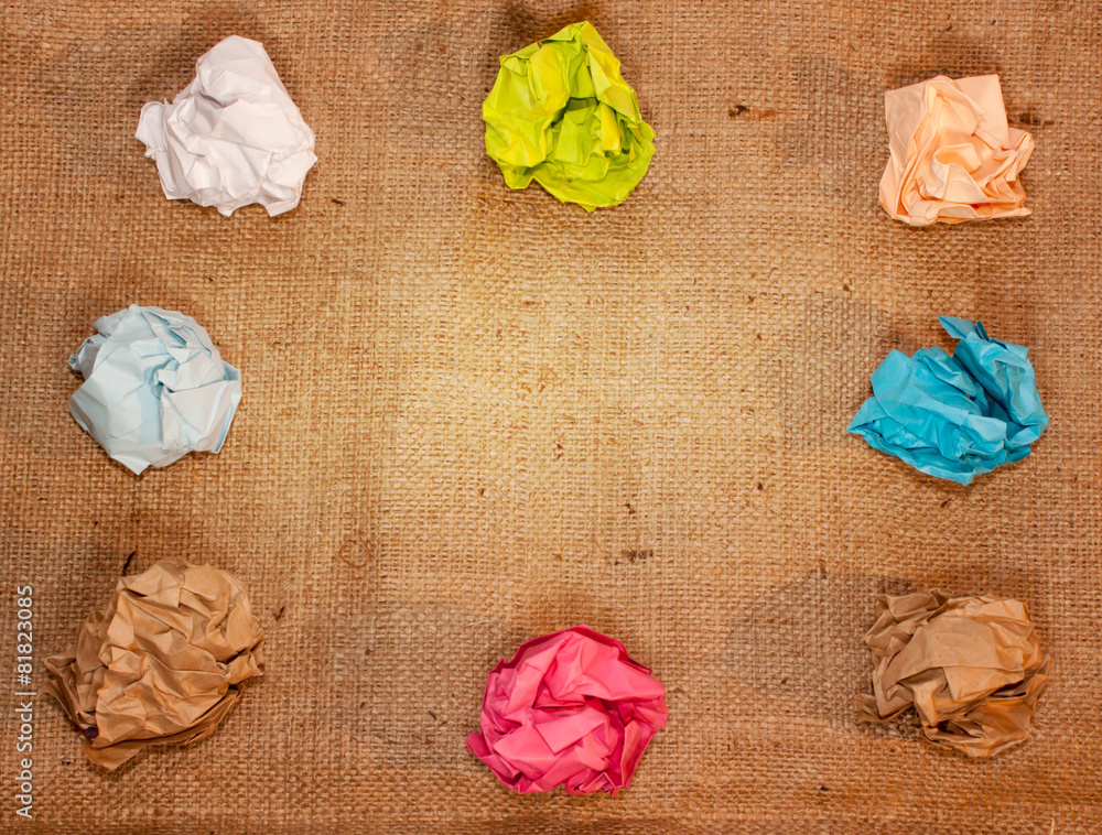 crumpled colorful paper on background creative process crumpled colorful paper on background creative process