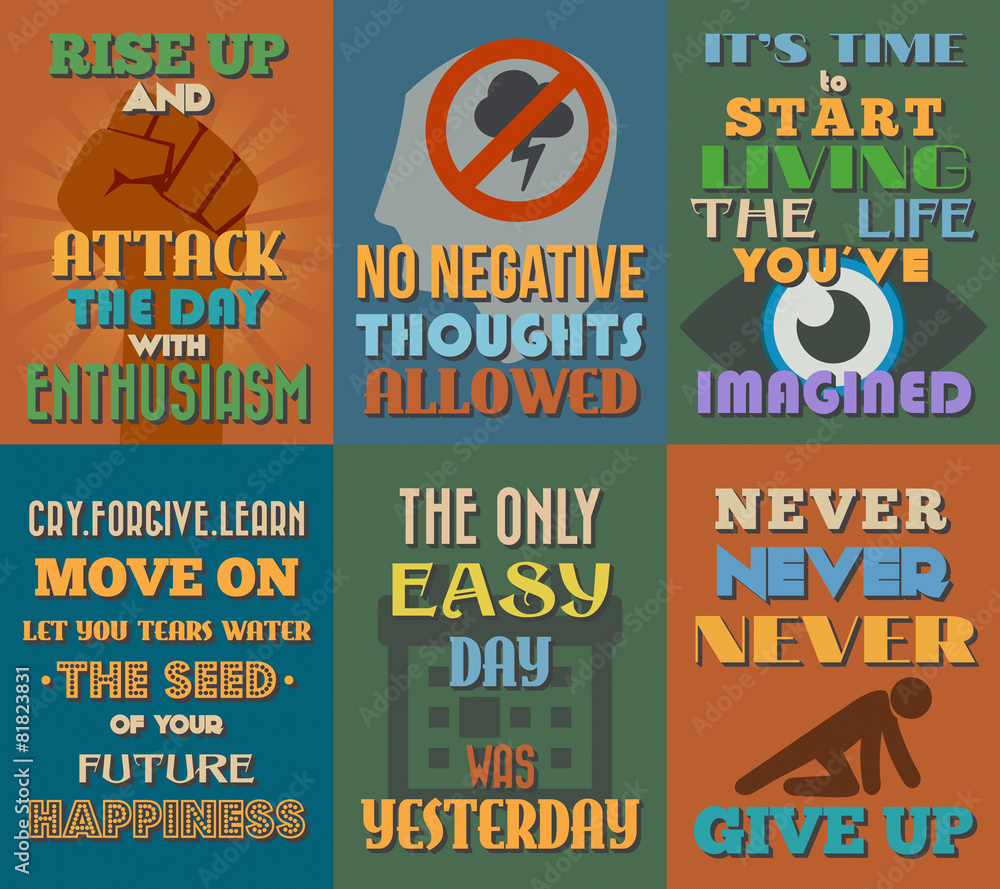 Unusual motivational and inspirational quotes posters. Set 2.
