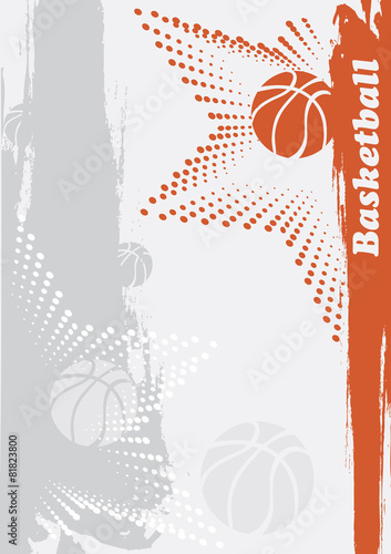 Abstract basketball banner
