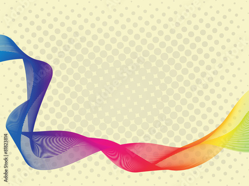 Abstract rainbow blend ribbon