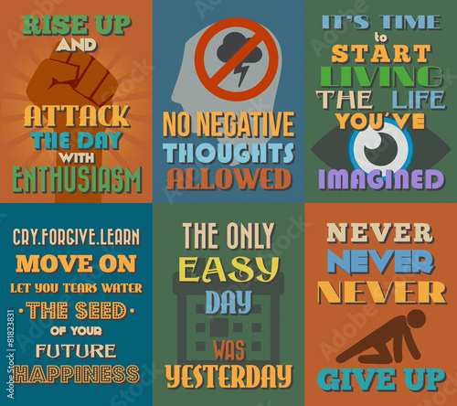 Unusual motivational and inspirational quotes posters. Set 2.