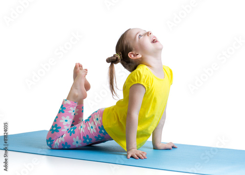 Kid doing fitness exercises