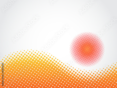 Abstract orange wave