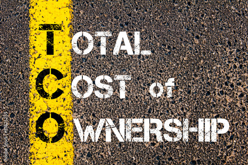 Business Acronym TCO as Total Cost of Ownership photo