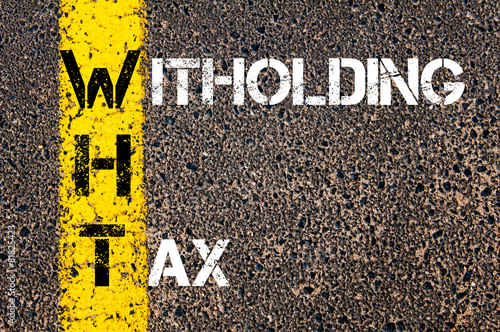Business Acronym WHT as Witholding Tax photo