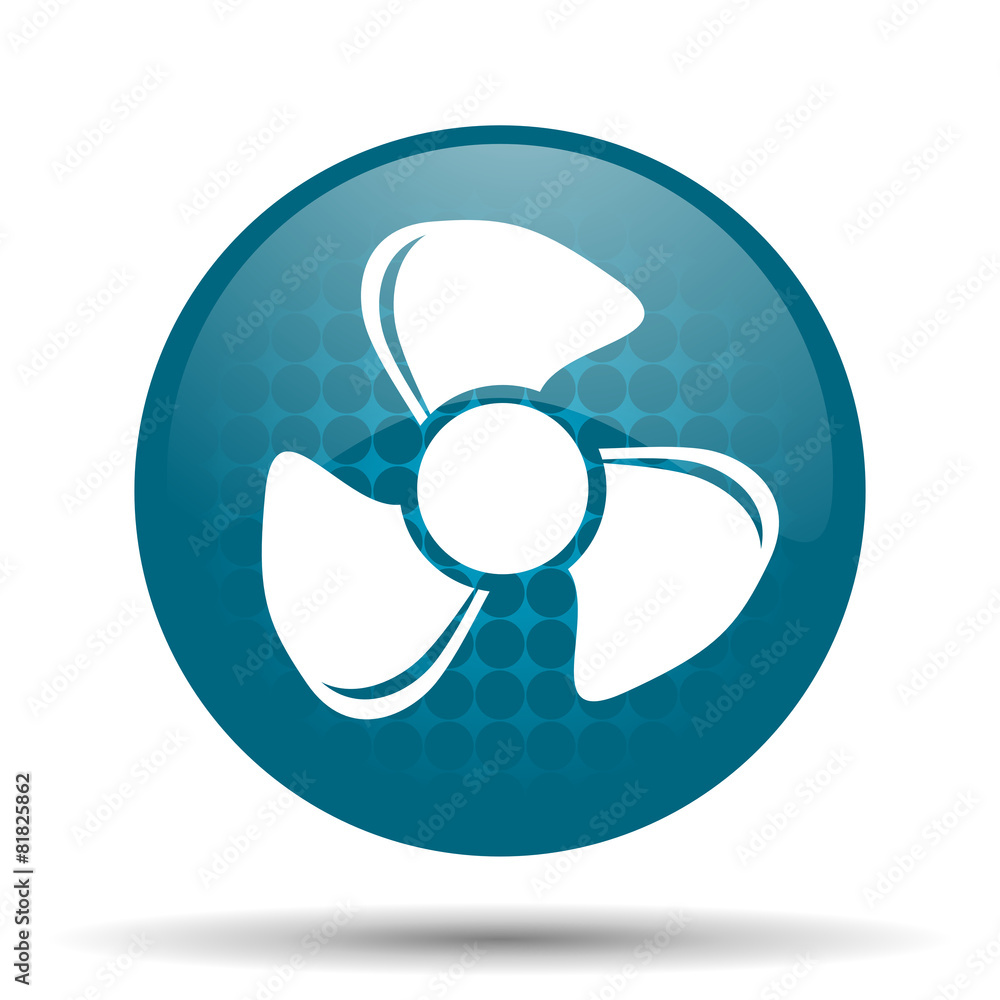 fan blue glossy web icon fan blue glossy web icon