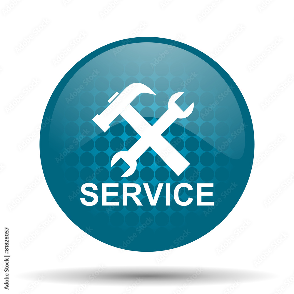 service blue glossy web icon service blue glossy web icon