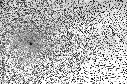 infinite pattern of numbers in whirlpool