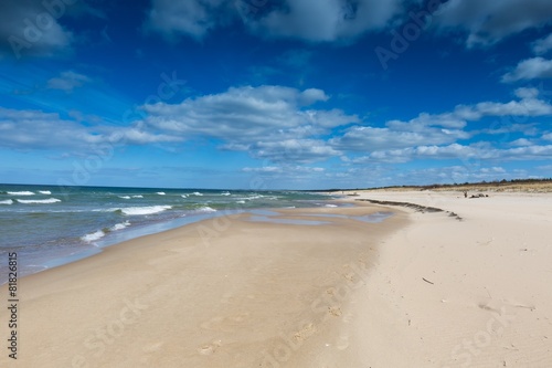 Sandy shore of sea