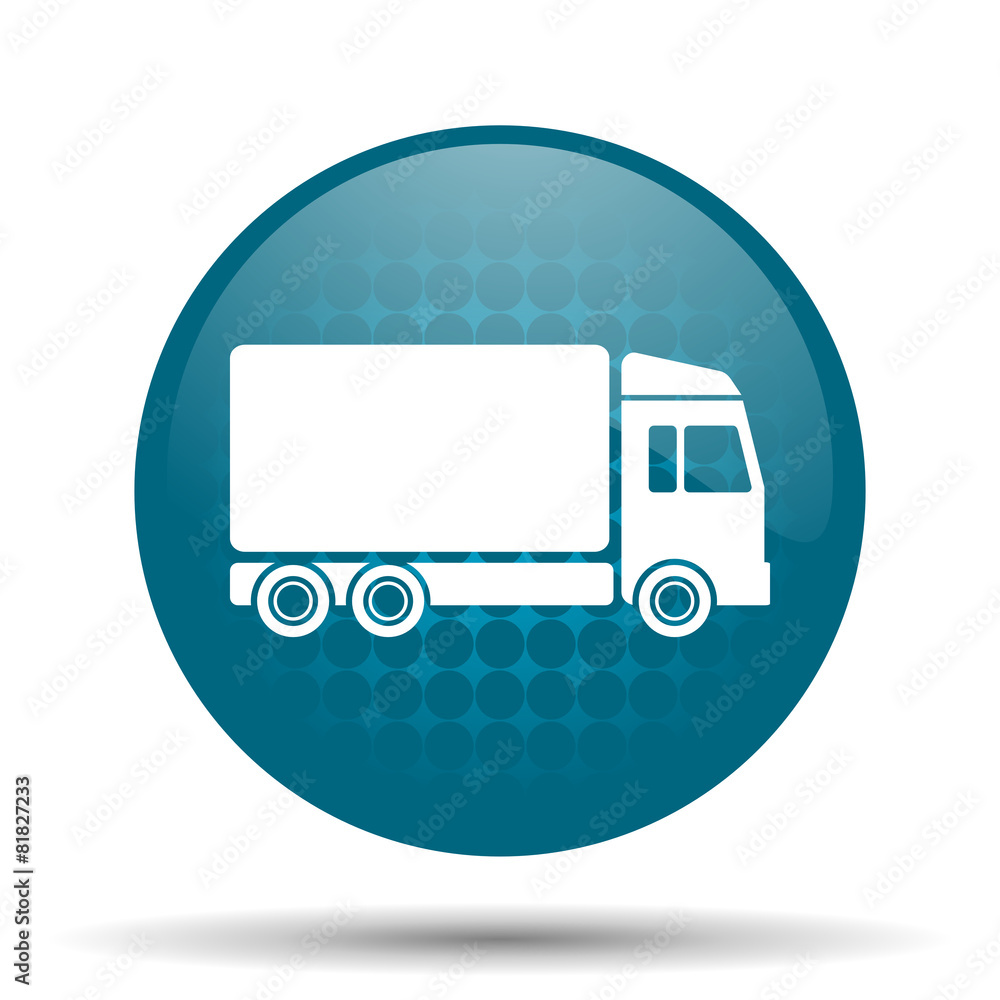 delivery blue glossy web icon delivery blue glossy web icon