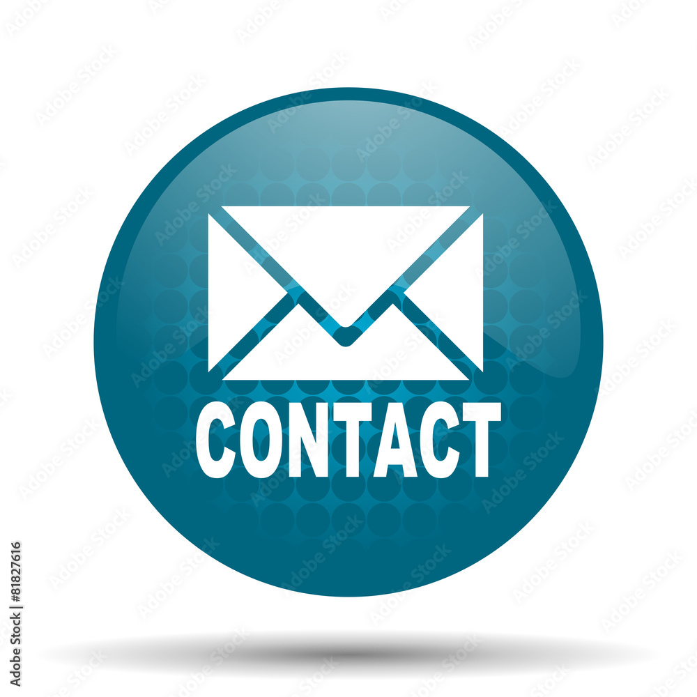 email blue glossy web icon