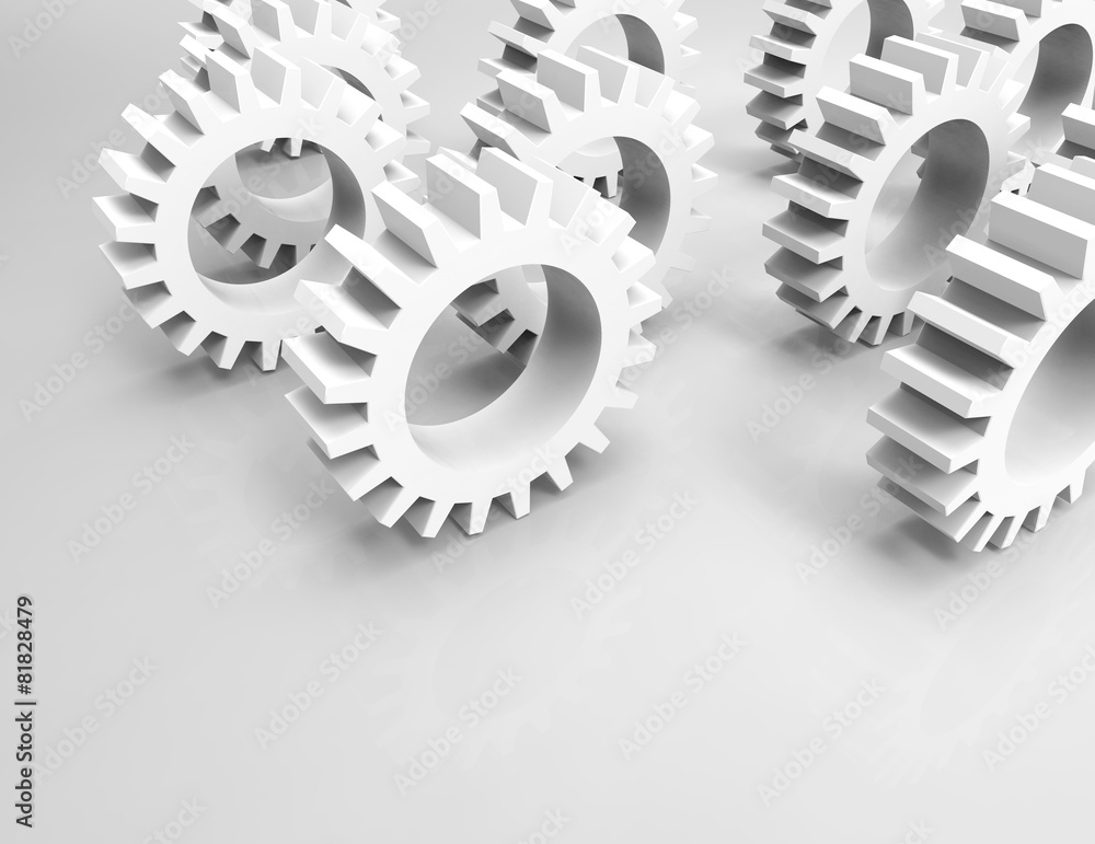 3d gear wheel isolated on white background