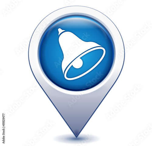 alarme sur marqueur géolocalisation bleu