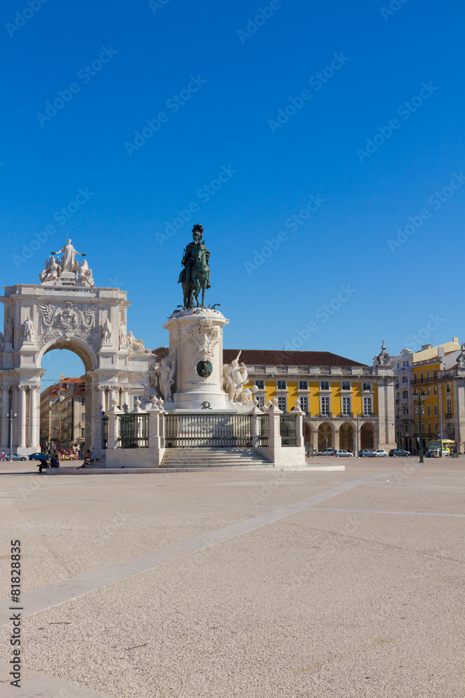 Commerce square  in Lisbon, Portugal