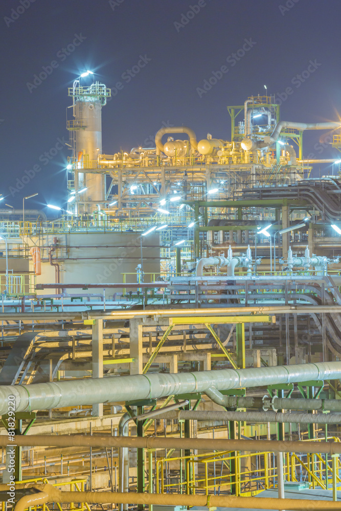 Twilight scene of Petroleum industrial plant