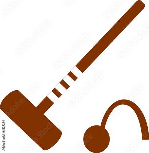 Croquet Mallet and Wicket