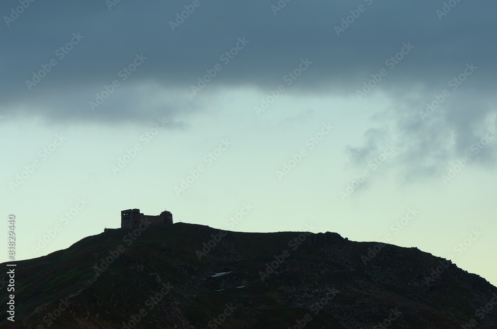 Obraz premium Observatory on a mountain top