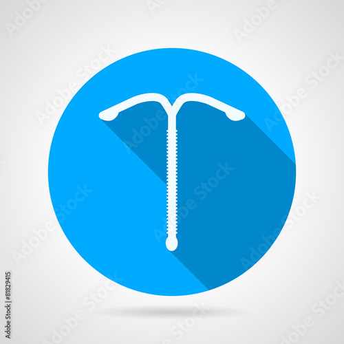Contraception flat round vector icon