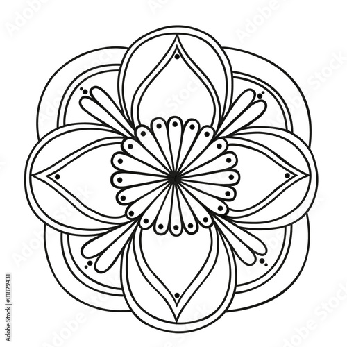 Round ornament. Ethnic mandala. Vector art