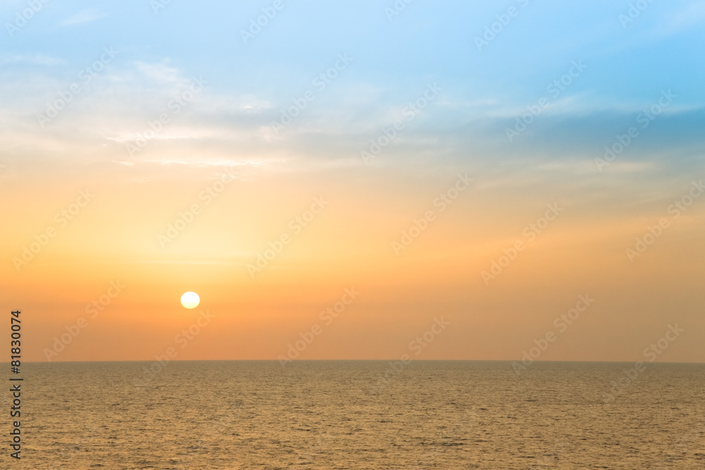 Sunset over the Mediterranean Sea