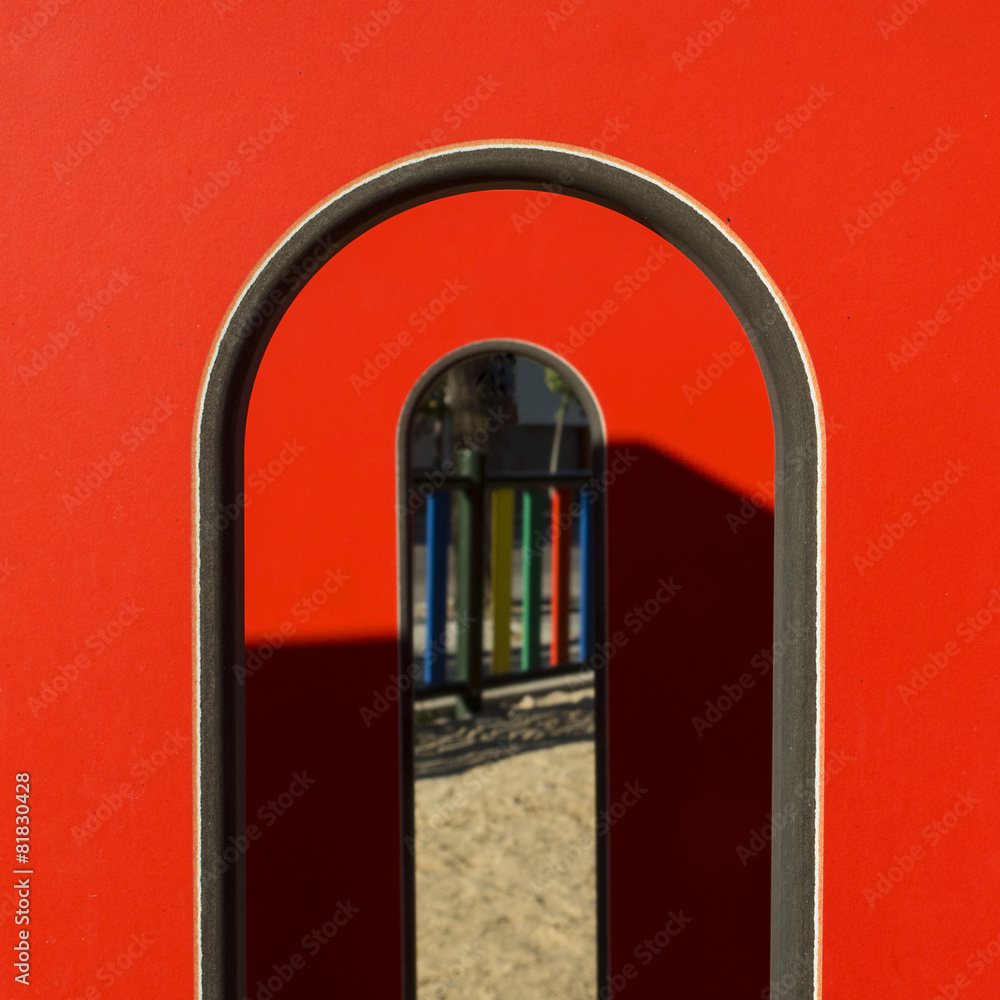 Fototapeta premium Plastic surface with windows