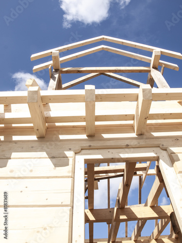 fragment structure wooden log home