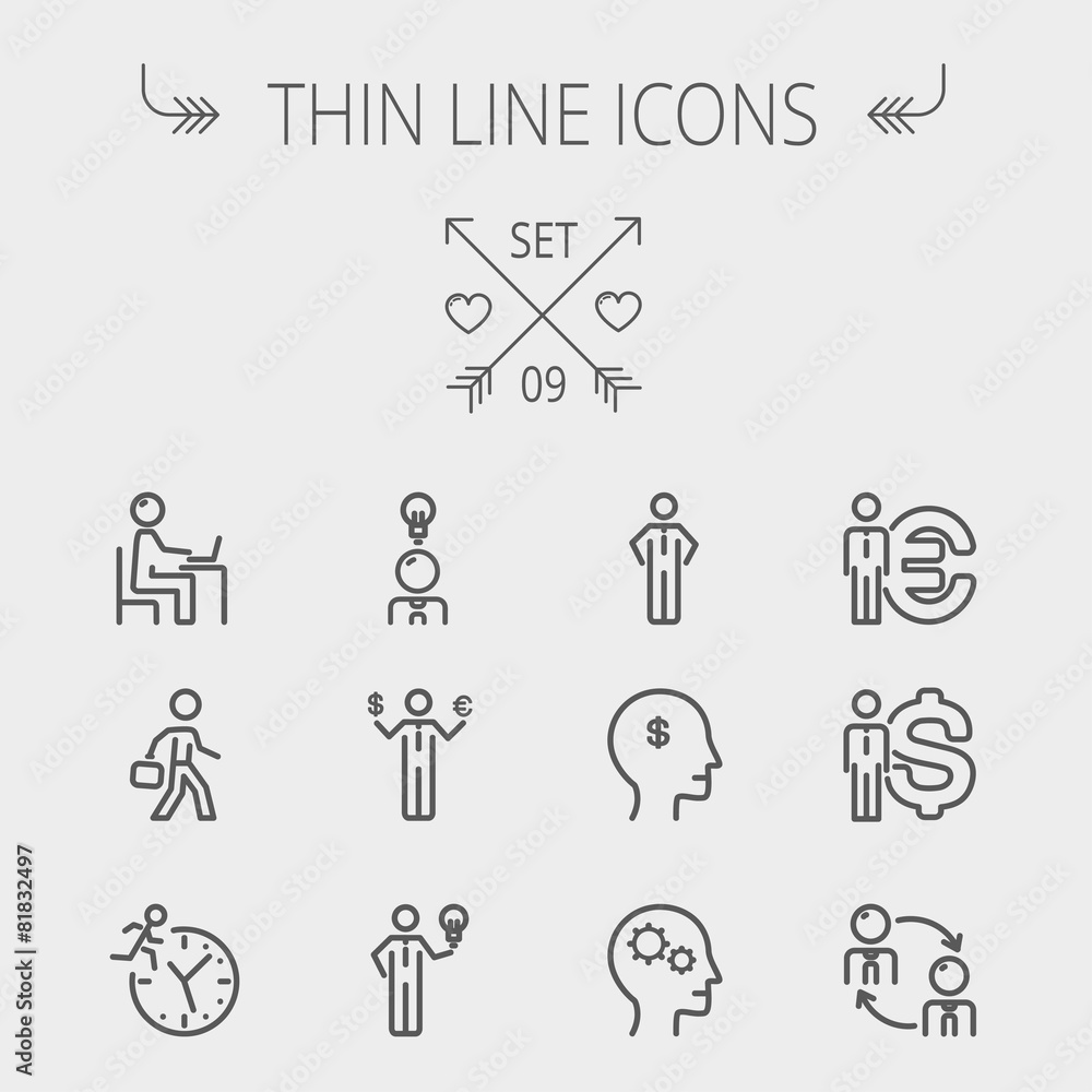 Business thin line icon Business thin line icon