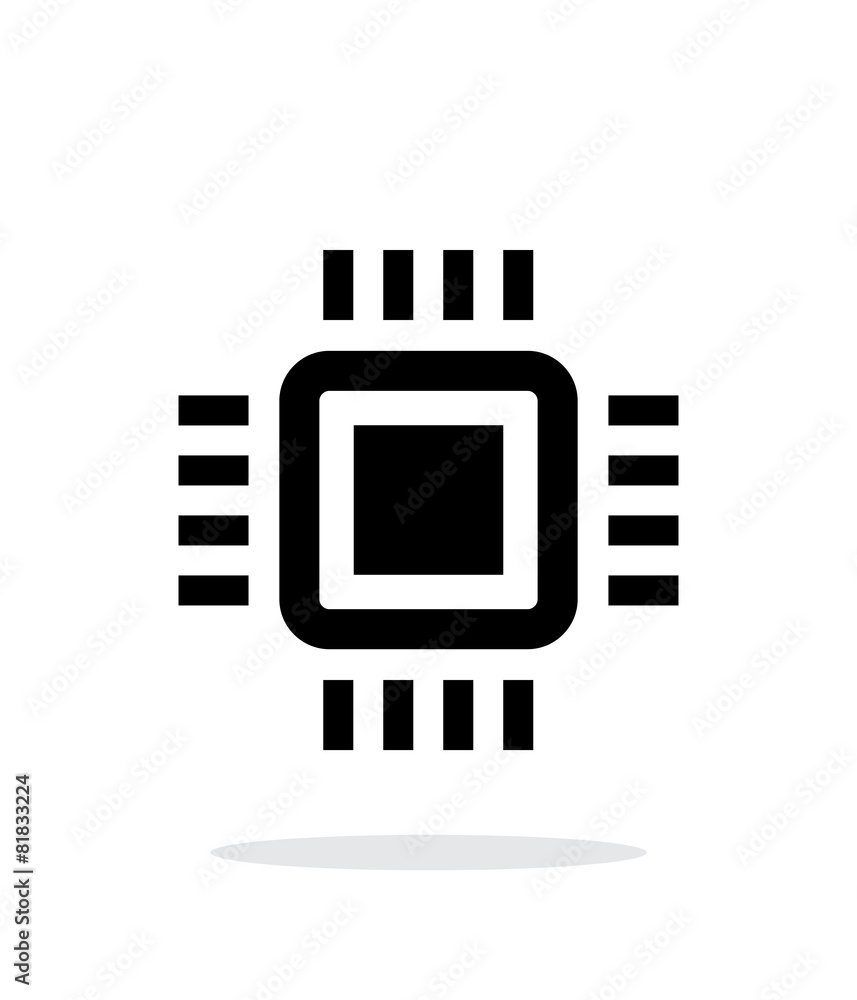 Mini CPU simple icon on white background. Mini CPU simple icon on white background.