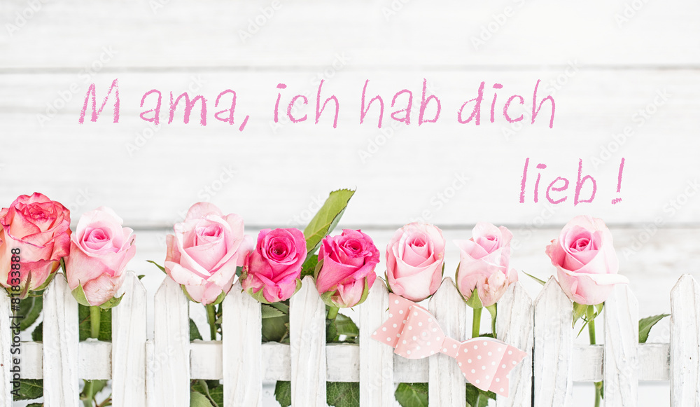 Obraz premium mama ich habe dich lieb