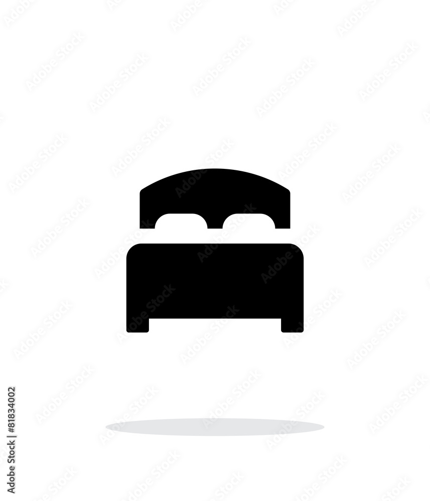 Full bed simple icon on white background. Full bed simple icon on white background.