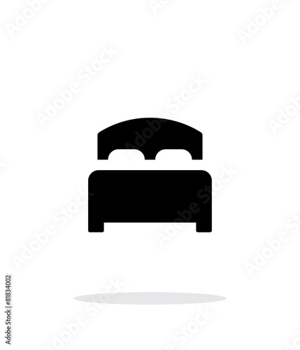 Full bed simple icon on white background.