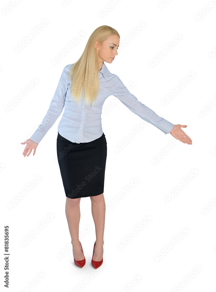 Business woman give help hand Business woman give help hand