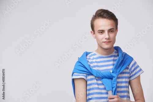 young guy in a striped sweater