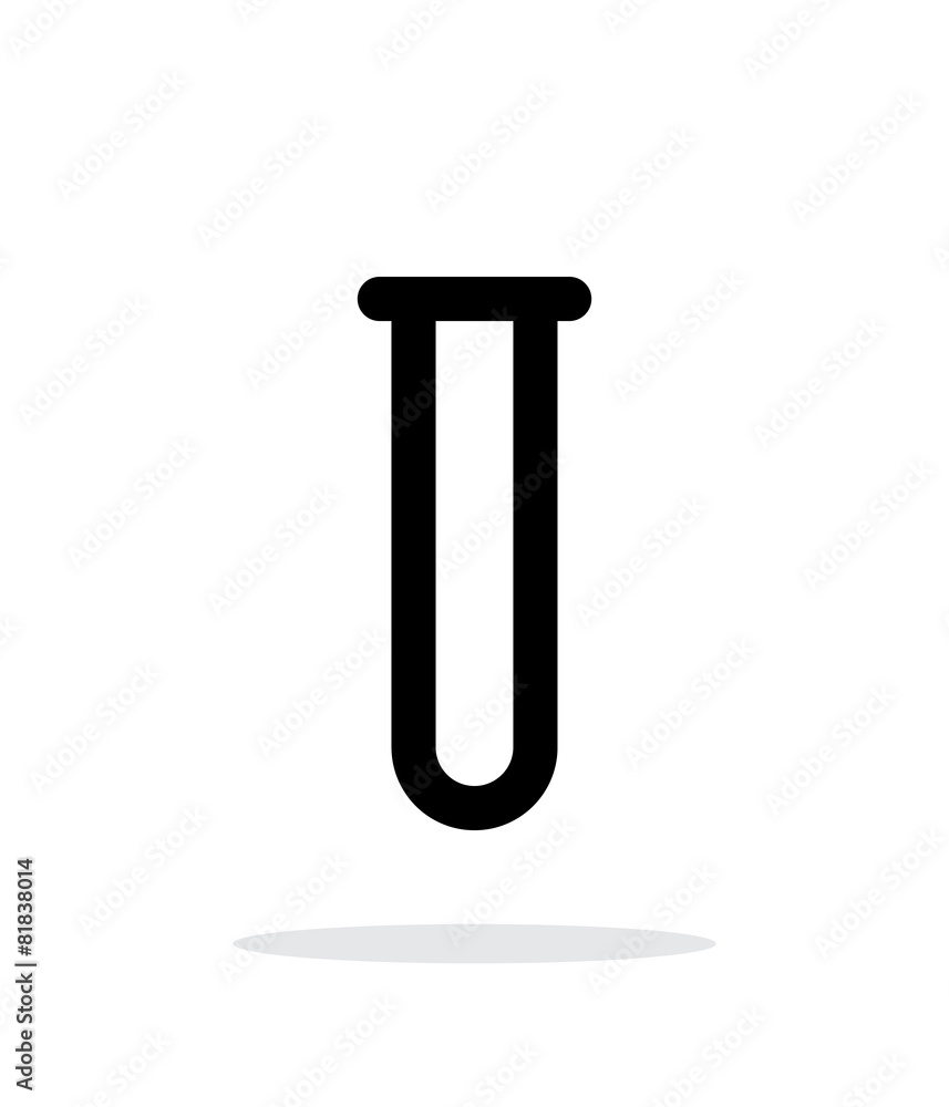 Empty test tube simple icon on white background. Empty test tube simple icon on white background.