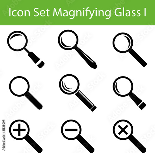 Icon Set Magnifying Glass I