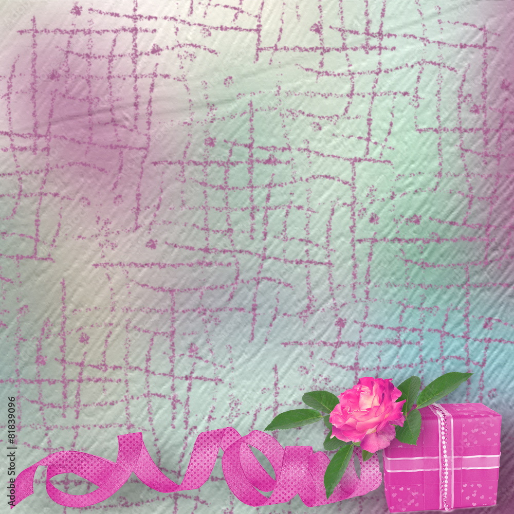 Fototapeta premium Vintage card for congratulations and invitations with a bouquet