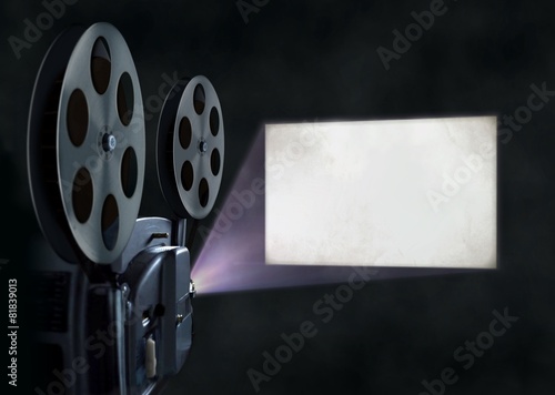 Movie projector and blank screen #81839013