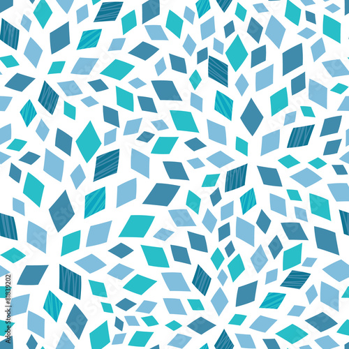 Vector blue mosaic texture seamless pattern background