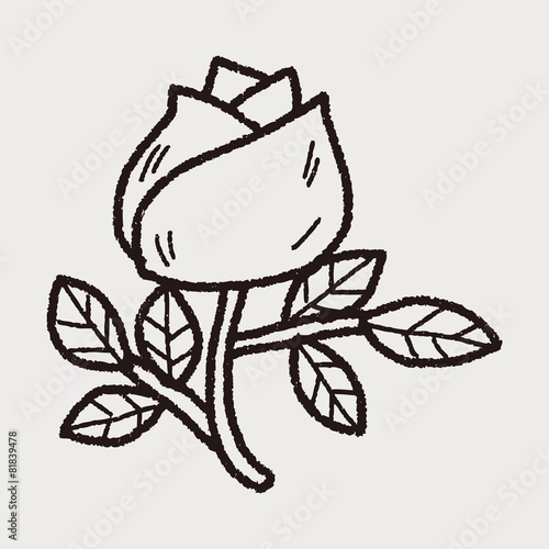 doodle flower rose