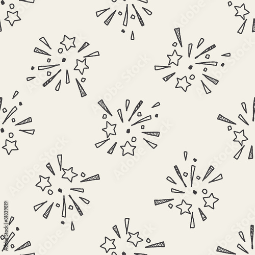 doodle firework seamless pattern background