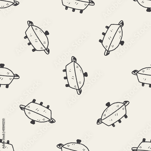 pot doodle seamless pattern background