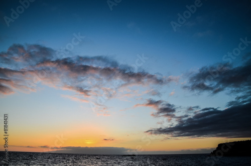 Colored Clouds at Sunset photo