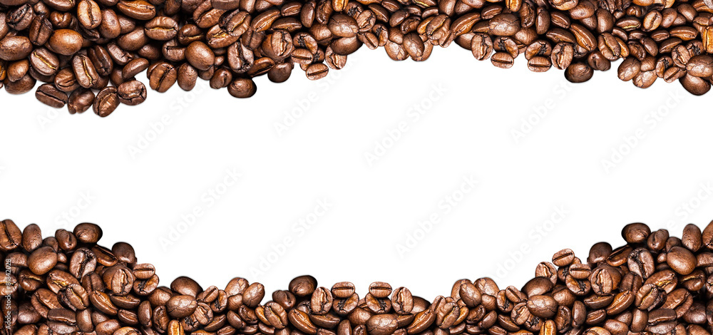 coffee beans ioslated - obrazy, fototapety, plakaty 